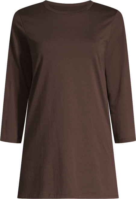 Women's Petite 3/4 Sleeve Cotton Supima Tunic