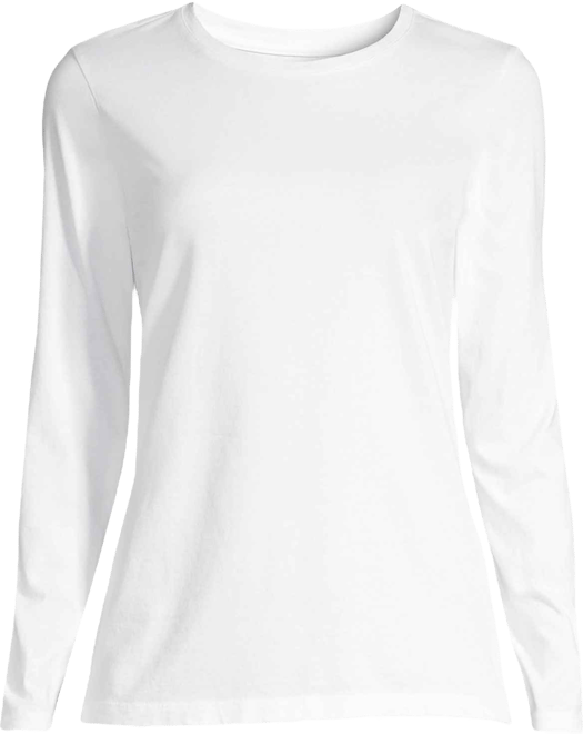 Women's Supima Cotton Relaxed Long Sleeve Crew Neck T-Shirt