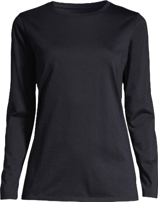 Women's Supima Cotton Relaxed Long Sleeve Crew Neck T-Shirt