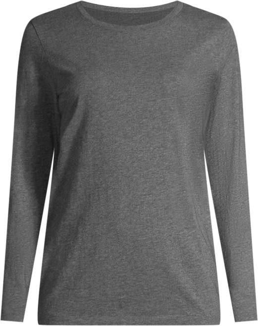 Women's Relaxed Supima Cotton Long Sleeve Crew Neck T-Shirt