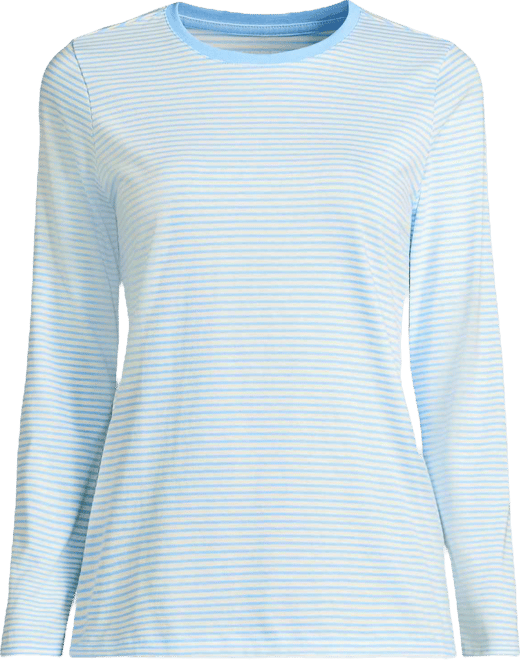 Women's Relaxed Supima Cotton Long Sleeve Crew Neck T-Shirt