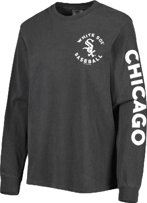 Women's  Black Chicago White Sox Team Pigment Dye Long Sleeve T-shirt