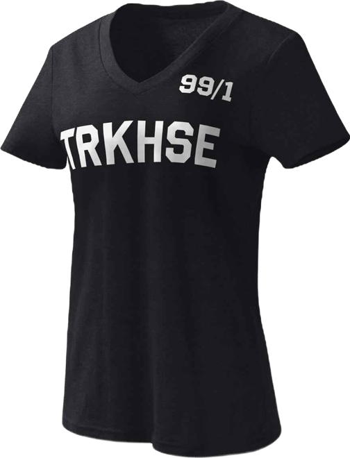 Women's  Black Trackhouse Racing Dream Team V-Neck T-shirt