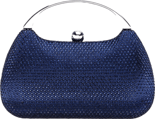 Crystal Minaudiere with Metal Handle