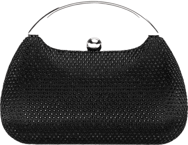 Crystal Minaudiere with Metal Handle