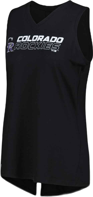 Women's  Black Colorado Rockies Paisley Chase V-Neck Tank Top