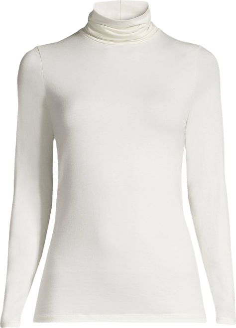 Women's Lightweight Jersey Skimming Long Sleeve Turtleneck