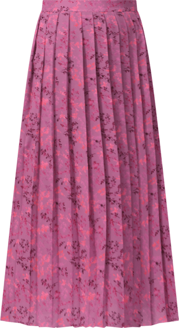 Women's Print Box Pleat Maxi Skirt
