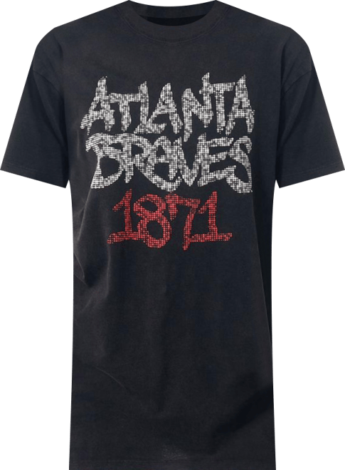 Women's  Black Atlanta Braves T-shirt Dress