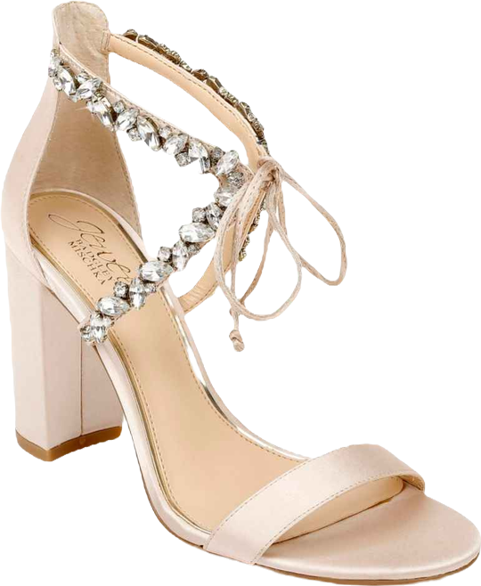 Women's Thamar Rhinestone Tie Detail Block Heel Evening Sandals