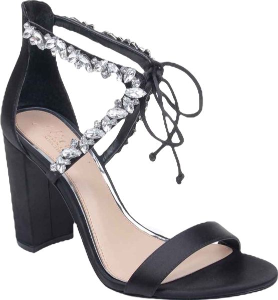 Women's Thamar Rhinestone Tie Detail Block Heel Evening Sandals