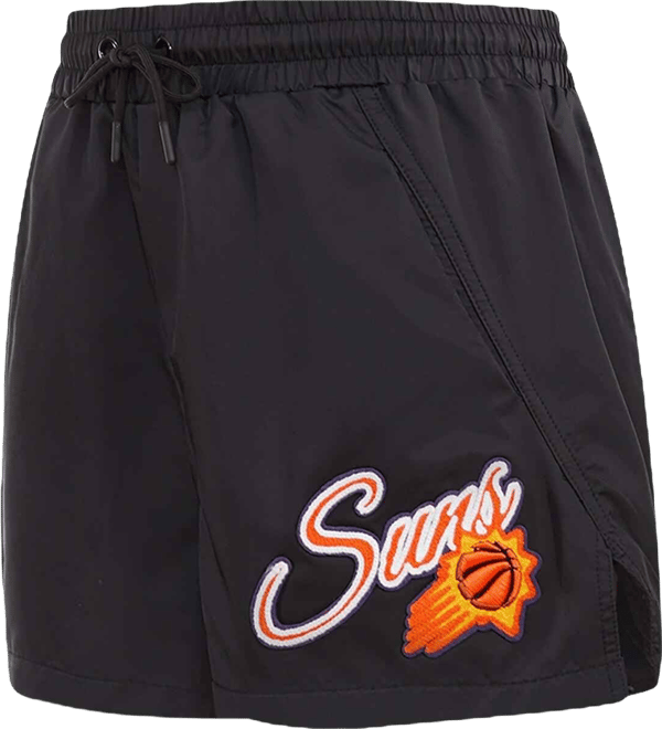 Women's  Black Phoenix Suns Script Woven Shorts