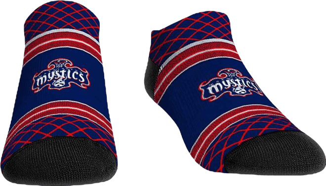 Men's and Women's  Socks Washington Mystics Net Striped Ankle Socks