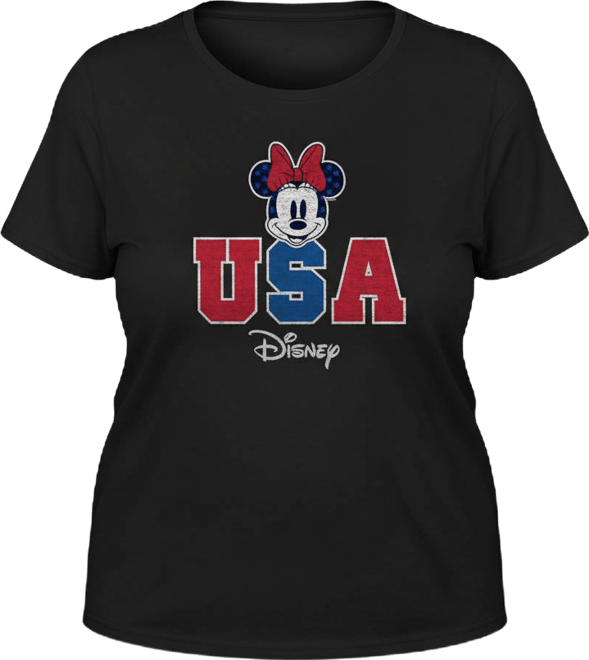 Trendy Plus Size Minnie Mouse Usa Graphic T-shirt