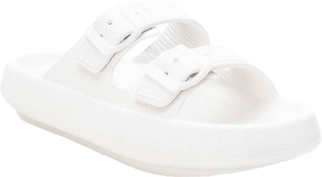 Women's Rubber Flat Sandals By , White