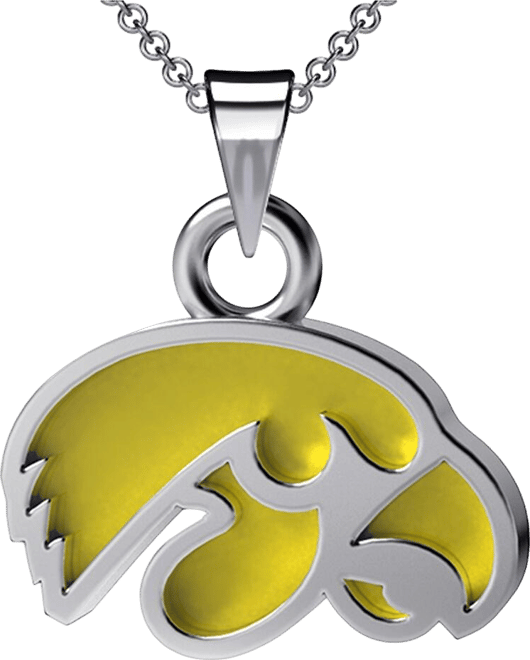 Women's  Iowa Hawkeyes Enamel Pendant Necklace