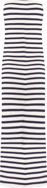 Knit Back Slitted Maxi Dress