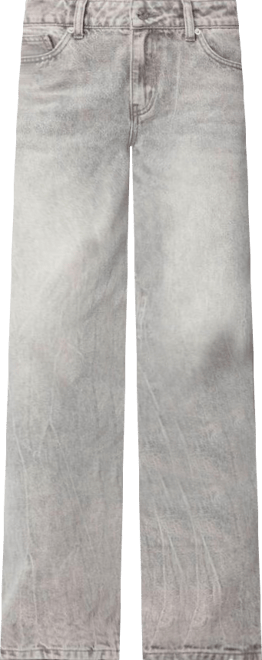 Womens Magda Low Rise Acid Wash Jeans