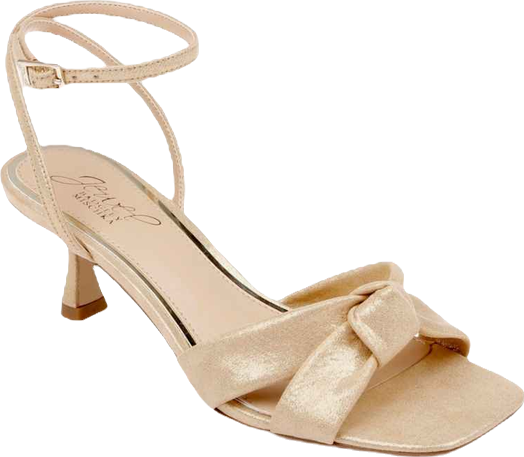 Women's Valarie Square Toe Kitten Heel Evening Sandals