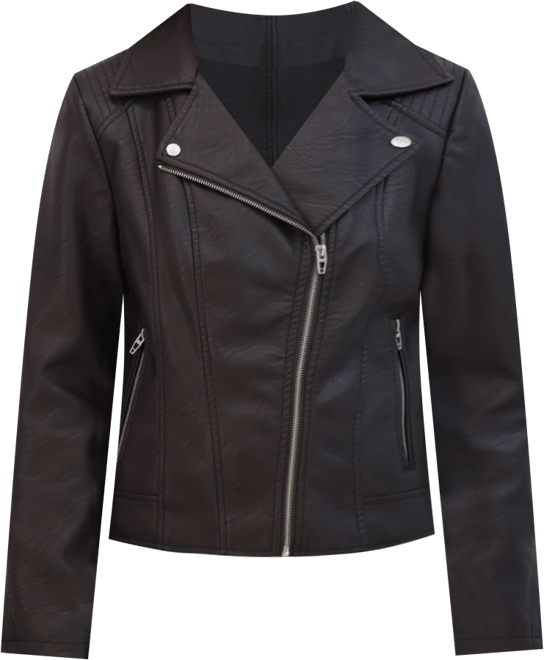 Women's Faux Leather Biker Jacket