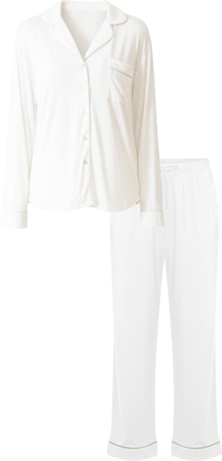 Women's Long Sleeve Stretch-Knit Viscose from Bamboo Pajama Set