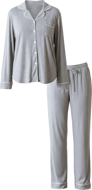 Women's Long Sleeve Stretch-Knit Viscose from Bamboo Pajama Set