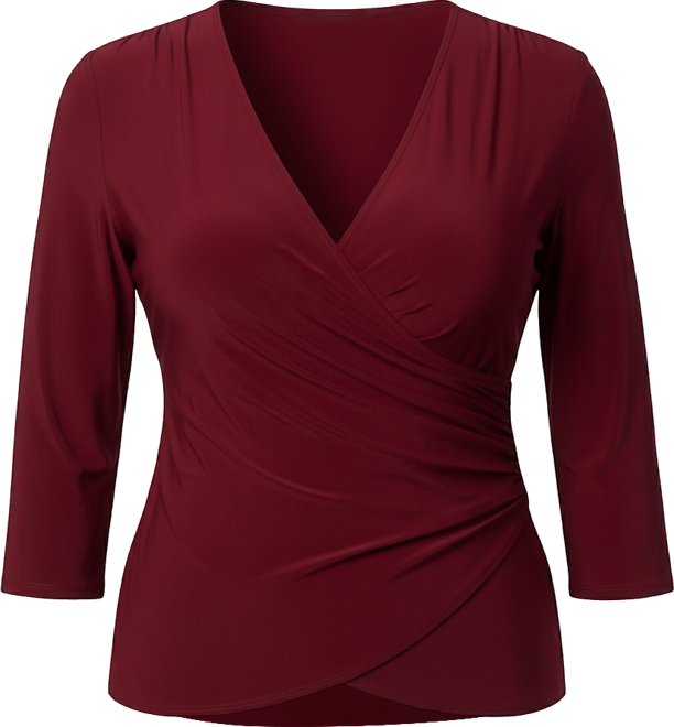 Plus Size Femme Fatale Faux Wrap Top