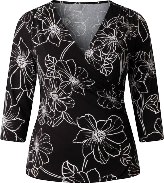 Plus Size Femme Fatale Faux Wrap Top