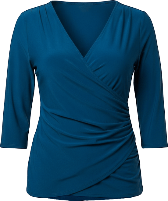 Plus Size Femme Fatale Faux Wrap Top