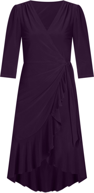 Women's Whimsy Ruffled Midi Wrap Dress