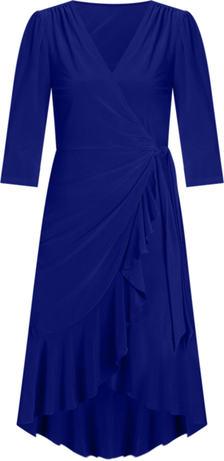 Women's Whimsy Ruffled Midi Wrap Dress