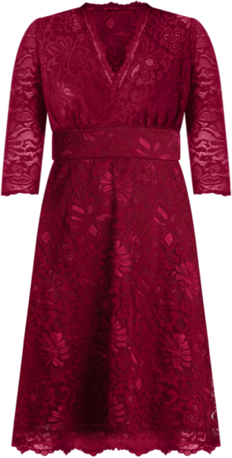 Women's Mademoiselle Lace Cocktail Dress with Sleeves