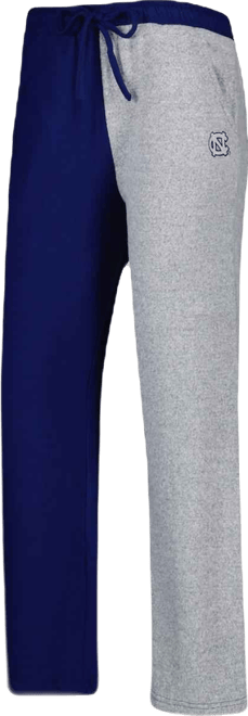 Women's  Navy, Gray North Carolina Tar Heels Colorblock Cozy Tri-Blend Lounge Pants