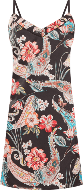 Women's Silky Soft Short Printed Chemise Nightgown