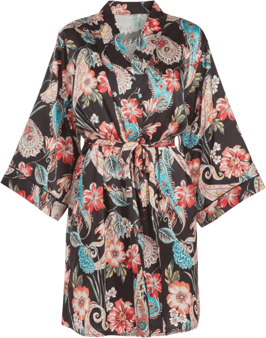 Women's Silky Soft Short Printed Robe