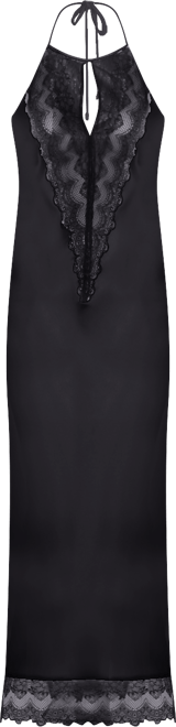 Women's Silky Stretch Satin Halter Nightgown