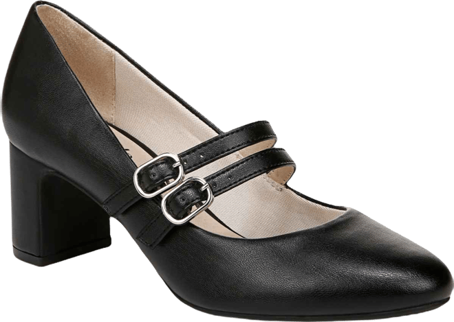 Women's True Almond Toe Block Heel Mary Jane Pumps