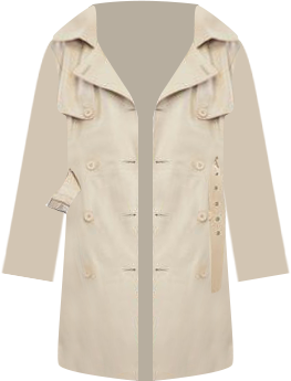 Women's Genuine Leather Trench Coat, Beige