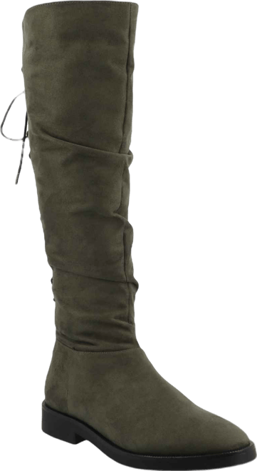 Women's Mirinda Wide Calf Rouched Stretch Knee High Boots
