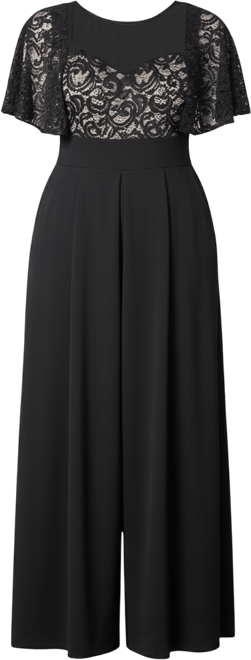 Plus Size Alluring Sequins Lace Formal Jumpsuit