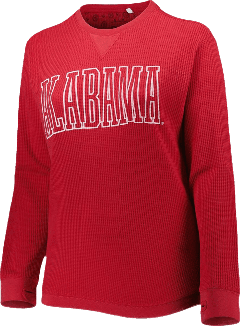 Women's  Crimson Alabama Crimson Tide Surf Southlawn Waffle-Knit Thermal Tri-Blend Long Sleeve T-shirt