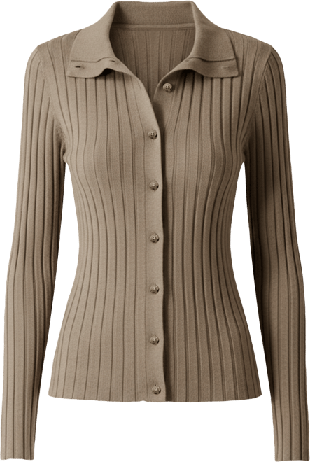 Women's Ribbed Silk-Cashmere Blend Cardigan