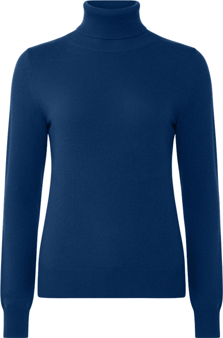 Women's 100% Pure Cashmere Long Sleeve Turtleneck Pullover Sweater