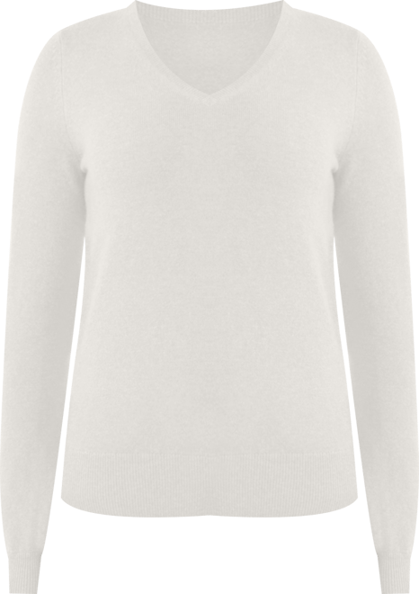 Women's 100% Pure Cashmere Long Sleeve Pullover V Neck Sweater