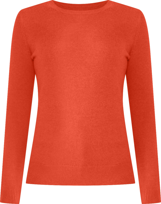Women's 100% Pure Cashmere Long Sleeve Crew Neck Pullover Sweater