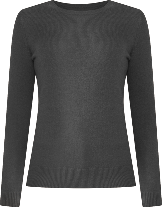 Women's 100% Pure Cashmere Long Sleeve Crew Neck Pullover Sweater