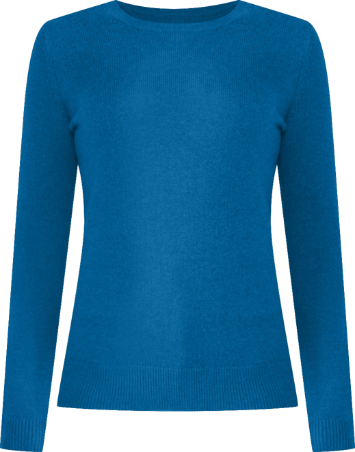 Women's 100% Pure Cashmere Long Sleeve Crew Neck Pullover Sweater