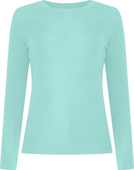 Women's 100% Pure Cashmere Long Sleeve Crew Neck Pullover Sweater