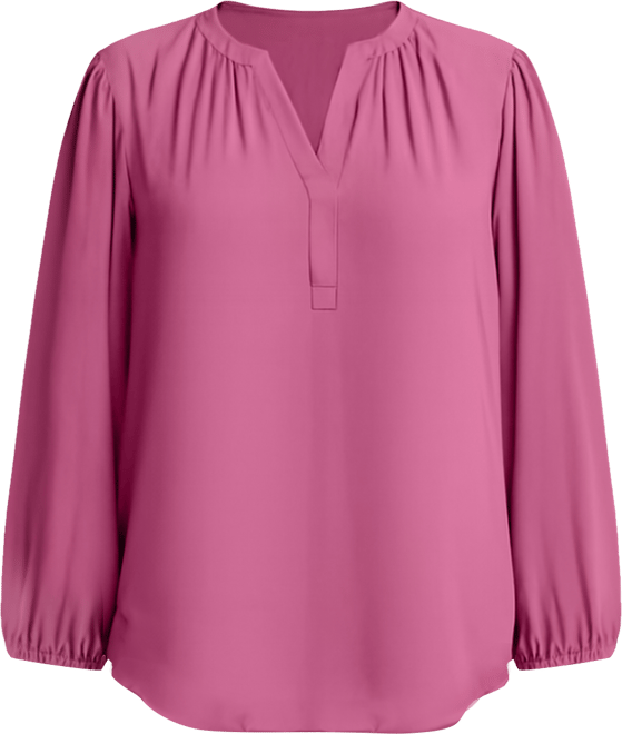Plus Size Puff Sleeve Popover Top