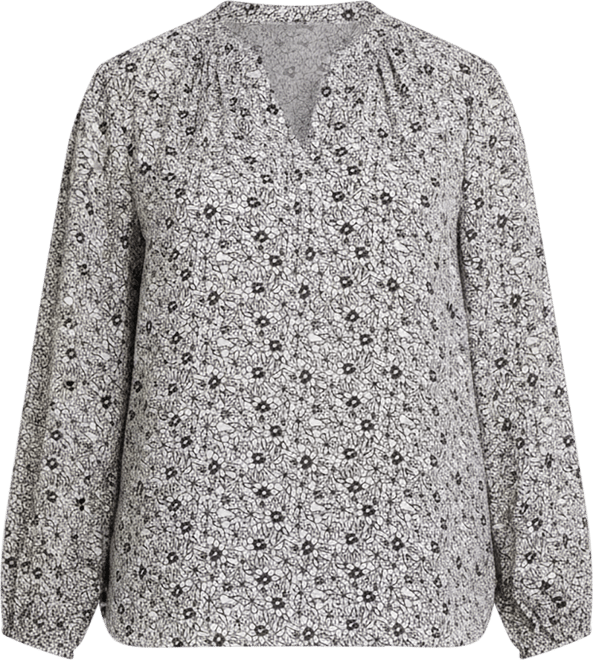 Plus Size Puff Sleeve Popover Top